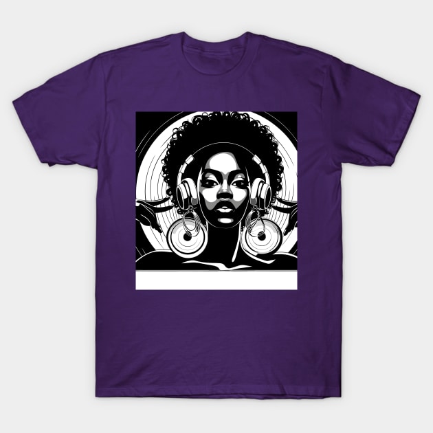 Afrocentric Woman Music T-Shirt by Graceful Designs